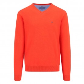блуза,мъжки,пуловери,fynch,hatton,1513211,v,neck,sweater,orange,(poppy,red)