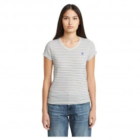 тениска,дамски,тениски,g,star,stripe,eyben,slim,2.0,short,sleeve,v,neck,t,shirt,beige,(plein,air,highlight,stripe)