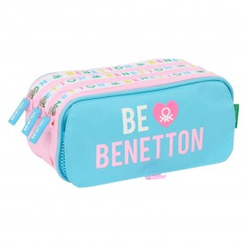 канцеларски,принадлежности,safta,big,triple,benetton,unique,pencil,case,blue,pink,(multicolor)