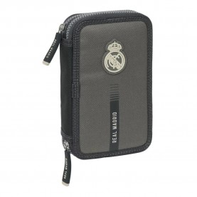 канцеларски,принадлежности,safta,double,filled,real,madrid,3ª,24,25,pencil,case,28,pieces,grey,(multicolor)