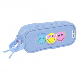 канцеларски,принадлежности,safta,double,smiley,world,joyful,pencil,case,blue,(multicolor)