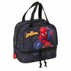 чанта,раници,safta,mini,spider,man,attack,lunch,bag,multicolor,(black)