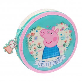 канцеларски,принадлежности,safta,peppa,pig,pretty,flowers,round,filled,pencil,case,18,pieces,blue,(multicolor)
