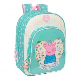 раница,раници,safta,612390185,small,peppa,pig,pretty,flowers,10l,27x33x10,cm,backpack,multicolor,(blue)