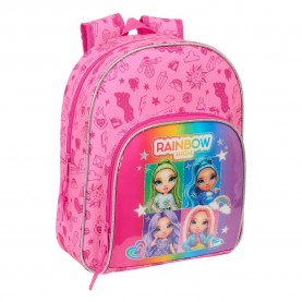 раница,раници,safta,612583609,small,rainbow,high,shine,9.50l,27x33x10,cm,backpack,multicolor,(pink)