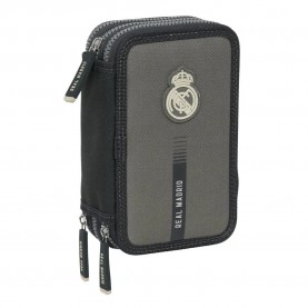 канцеларски,принадлежности,safta,triple,filled,real,madrid,3ª,24,25,pencil,case,36,pieces,grey,(multicolor)