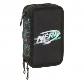 канцеларски,принадлежности,safta,triple,filled,nerf,game,pencil,case,37,pieces,black,(multicolor)