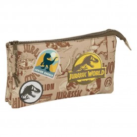 канцеларски,принадлежности,safta,triple,jurassic,world,pencil,case,brown,(multicolor)