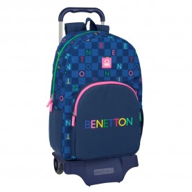 раница,раници,safta,trolley,benetton,damero,wheeled,backpack,multicolor,(blue)
