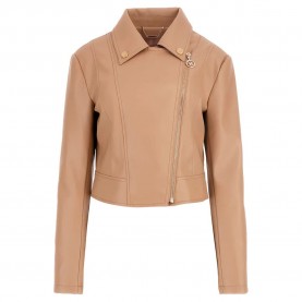 яке,дамски,якета,и,палта,guess,clemence,leather,jacket,wet,sand,multi,(beige)