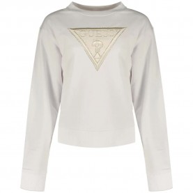 блуза,дамски,блузи,guess,cn,lace,triangle,sweatshirt,white