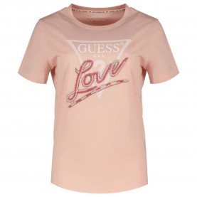 тениска,дамски,тениски,guess,cn,love,triangle,short,sleeve,t,shirt,pink,pearl,(pink)
