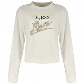 блуза,дамски,блузи,guess,cn,love,triangle,sweatshirt,white