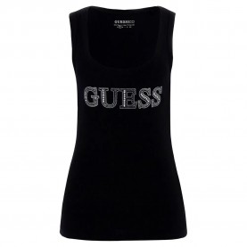 тениска,дамски,тениски,guess,embellished,logo,sleeveless,t,shirt,black