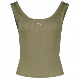тениска,дамски,тениски,guess,triangle,bling,rib,sleeveless,t,shirt,green,(mossy,green)