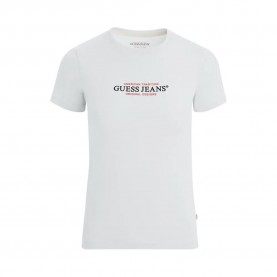 тениска,дамски,тениски,guess,jeans,gj,cn,slim,american,tr,short,sleeve,t,shirt,pure,white,(white)