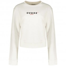блуза,дамски,блузи,guess,jeans,gj,crop,cn,3d,emb,sweatshirt,pure,white,(white)