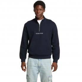 блуза,мъжки,пуловери,guess,jeans,gj,reg,embro,half,zip,sweatshirt,blue