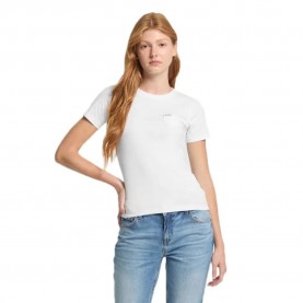 тениска,дамски,тениски,guess,jeans,gj,slim,pkt,short,sleeve,t,shirt,pure,white,(white)