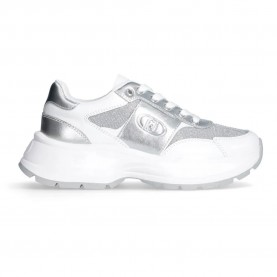 маратонки,дамски,маратонки,liu·jo,eva,02,trainers,calf,leather,metalli,white,silver,(white)