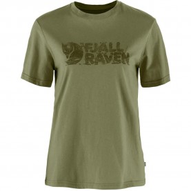 тениска,дамски,тениски,fjällräven,lush,logo,short,sleeve,t,shirt,green