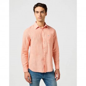 риза,с,дълъг,ръкав,мъжки,ризи,wrangler,1,pkt,long,sleeve,shirt,flamingo,(orange)