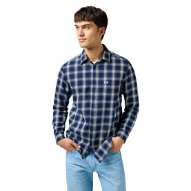 риза,с,дълъг,ръкав,мъжки,ризи,wrangler,1,pkt,long,sleeve,shirt,indigo,plaid,(blue)