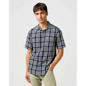 риза,с,къс,ръкав,мъжки,ризи,wrangler,1,pkt,short,sleeve,shirt,blue,(crepe,indigo)