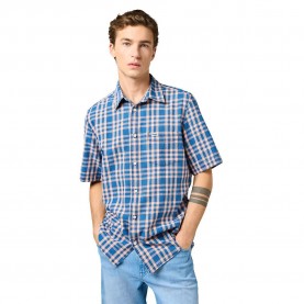 риза,с,къс,ръкав,мъжки,ризи,wrangler,1,pkt,short,sleeve,shirt,flamingo,indigo,(blue)