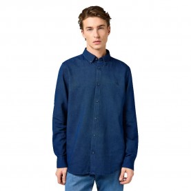 риза,с,дълъг,ръкав,мъжки,ризи,wrangler,oxford,long,sleeve,shirt,blue,(indigo,oxford)