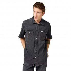 риза,с,къс,ръкав,мъжки,ризи,wrangler,western,short,sleeve,shirt,enchanted,black,(black)