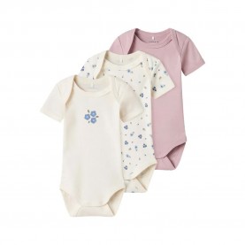 детски,облекла,за,момичета,name,it,flower,short,sleeve,body,3,units,beige,pink,(jet,stream)