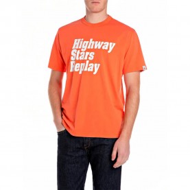 тениска,мъжки,тениски,replay,m3026.000.23806g,short,sleeve,t,shirt,orange