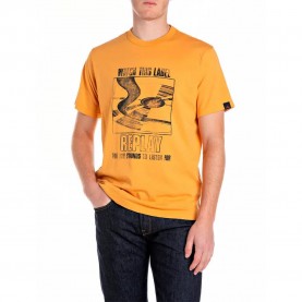 тениска,мъжки,тениски,replay,m3028.000.22336g,short,sleeve,t,shirt,yellow,(ochre)
