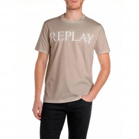 тениска,мъжки,тениски,replay,m3099.000.2660,short,sleeve,t,shirt,beige,(turtledove)