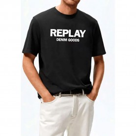 Тениска Replay M3131.000.2660 short sleeve T-shirt - Black (Black) тениска,мъжки,тениски,дамски,тениски,replay,m3131.000.2660,short,sleeve,t,shirt,black,(black)