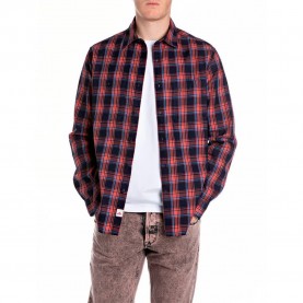 риза,с,дълъг,ръкав,мъжки,ризи,replay,m4150.000.52746,long,sleeve,shirt,red