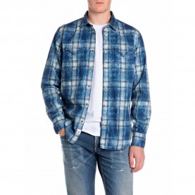 риза,с,дълъг,ръкав,мъжки,ризи,replay,m4860c.000.52770,long,sleeve,shirt,blue