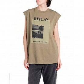 тениска,дамски,тениски,replay,w3409.000.2660,sleeveless,t,shirt,brown