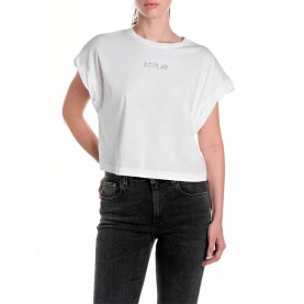 тениска,дамски,тениски,replay,w3417.000.20994,short,sleeve,t,shirt,natural,white,(white)