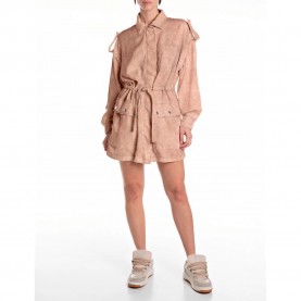 рокля,дамски,поли,и,рокли,replay,w9159.000.85160g,long,sleeve,short,dress,tan,(brown)