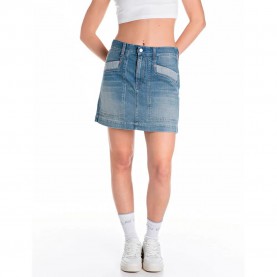 Пола Replay W9926.000.878895 denim skirt - Yellow (Medium Blue) пола,дамски,поли,и,рокли,replay,w9926.000.878895,denim,skirt,yellow,(medium,blue)