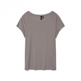 тениска,дамски,тениски,vero,moda,ava,plain,short,sleeve,t,shirt,grey,(moon,rock)