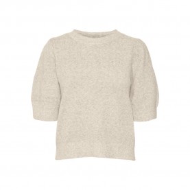 блуза,дамски,пуловери,дамски,плетени,дрехи,vero,moda,doffy,petite,short,sleeve,sweater,beige,(birch,w,melange)