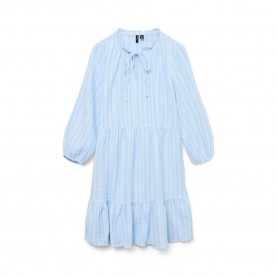 рокля,дамски,поли,и,рокли,vero,moda,nanna,long,sleeve,midi,dress,blue,(airy,blue,snow,white)