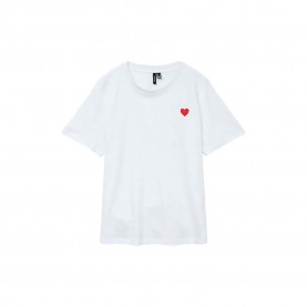 тениска,дамски,тениски,vero,moda,paulina,short,sleeve,t,shirt,bright,white,red,heart,(white)