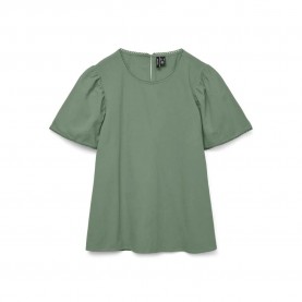 дамски,блузи,дамски,ризи,vero,moda,pretty,short,sleeve,blouse,hedge,green,(green)