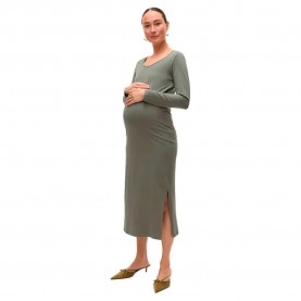 рокля,дамски,поли,и,рокли,mamalicious,eva,long,sleeve,midi,dress,agave,green,(green)