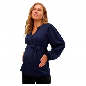 сако,дамски,блузи,дамски,ризи,mamalicious,mercy,lia,long,sleeve,blouse,navy,blazer,(blue)