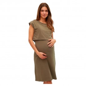 рокля,дамски,поли,и,рокли,mamalicious,skye,june,short,sleeve,short,dress,kalamata,(brown)